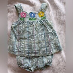 Florence Eiseman Pastel Plaid Baby Dress with bloomers, 12-month girl